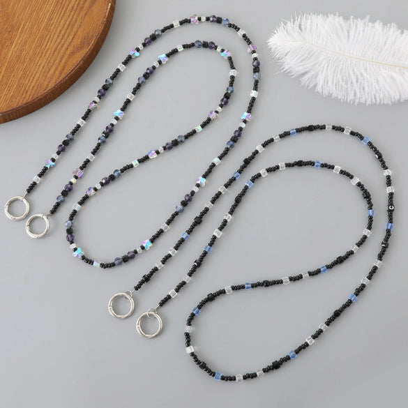 Acrylic Crystal Square Beaded Handmade Crossbody Chain Bag And Mobile Phone Lanyard Accessories