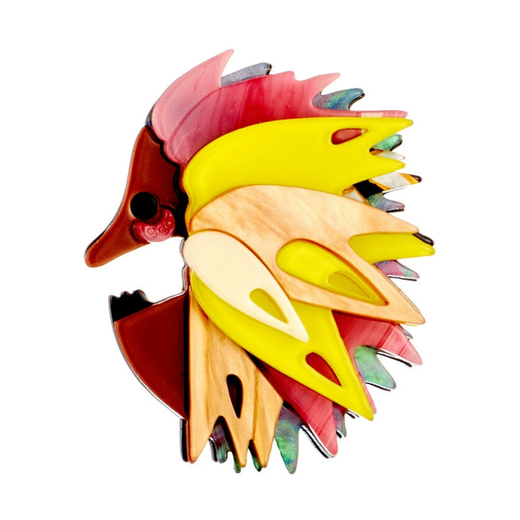 Acrylic Decorative Brooch With Clouds Rainbow Water Drops Sun Simulation Printing For Women
