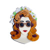 Acrylic Decorative Brooch With Clouds Rainbow Water Drops Sun Simulation Printing For Women