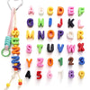 Acrylic Digital English Round Bead Diy Handmade Bracelet And Mobile Phone Chain Decoration Material