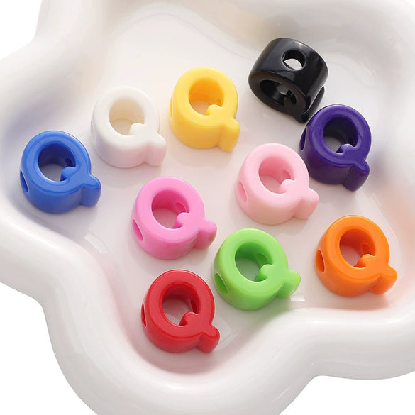 Acrylic Digital English Round Bead Diy Handmade Bracelet And Mobile Phone Chain Decoration Material