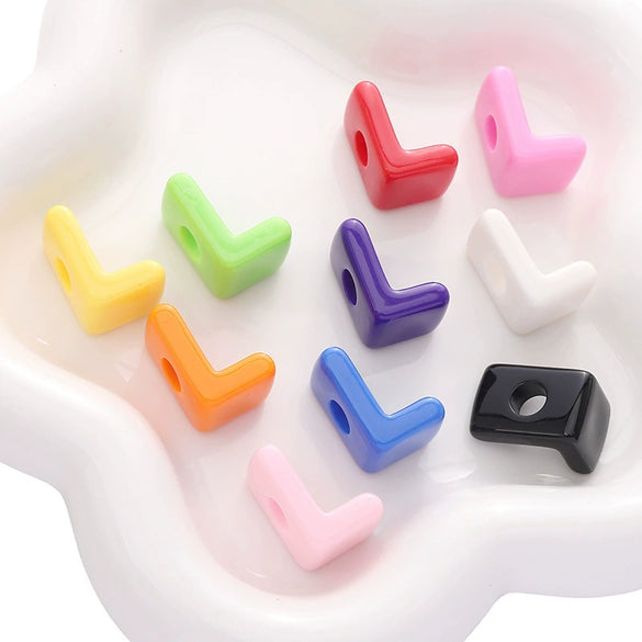 Acrylic Digital English Round Bead Diy Handmade Bracelet And Mobile Phone Chain Decoration Material