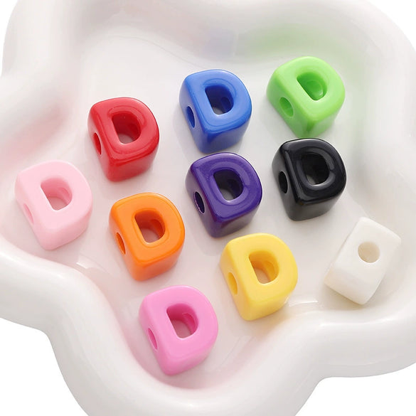 Acrylic Digital English Round Bead Diy Handmade Bracelet And Mobile Phone Chain Decoration Material