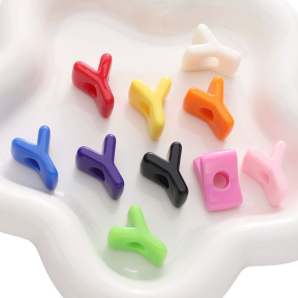Acrylic Digital English Round Bead Diy Handmade Bracelet And Mobile Phone Chain Decoration Material