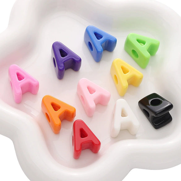Acrylic Digital English Round Bead Diy Handmade Bracelet And Mobile Phone Chain Decoration Material