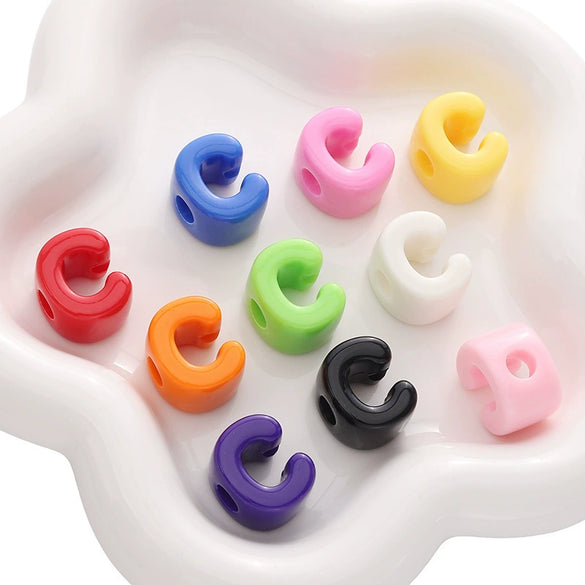 Acrylic Digital English Round Bead Diy Handmade Bracelet And Mobile Phone Chain Decoration Material