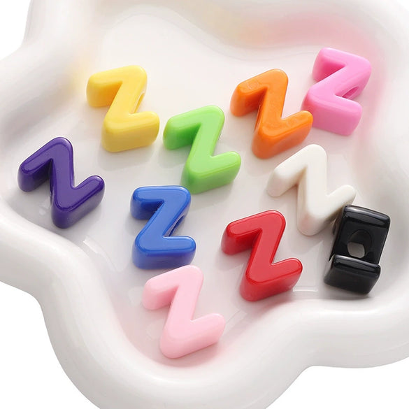 Acrylic Digital English Round Bead Diy Handmade Bracelet And Mobile Phone Chain Decoration Material