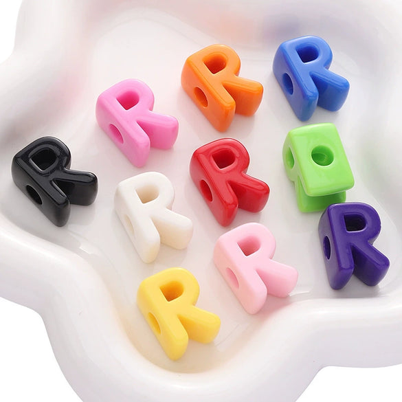 Acrylic Digital English Round Bead Diy Handmade Bracelet And Mobile Phone Chain Decoration Material