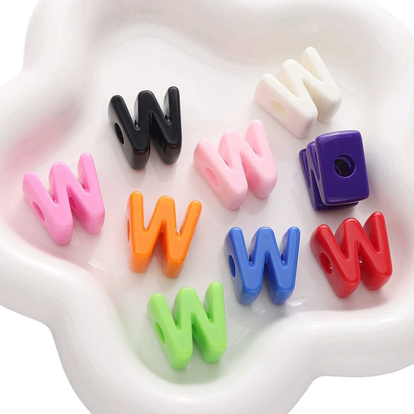 Acrylic Digital English Round Bead Diy Handmade Bracelet And Mobile Phone Chain Decoration Material