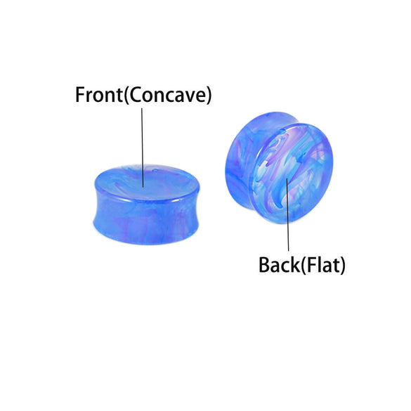 Acrylic Ear Expander With Geometric Style And Smoke Pattern