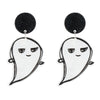Acrylic Elegant Halloween Spider Ghost Pumpkin Cat Castle Earrings For Women