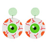 Acrylic Elegant Halloween Spider Ghost Pumpkin Cat Castle Earrings For Women