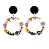 Acrylic Elegant Halloween Spider Ghost Pumpkin Cat Castle Earrings For Women
