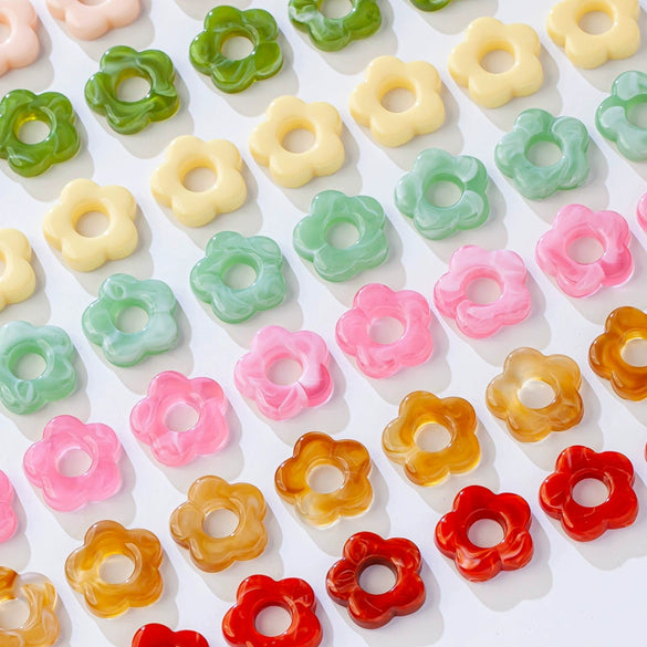 Acrylic Five Petal Flower Halo Jewelry Materials For Diy Handmade Earrings And Hair Accessories