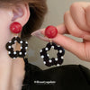 Acrylic Fivepointed Star Flower Pendant Earrings Handmade For Women
