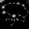 Acrylic Flower Waist Chain Necklace Dualuse Set With Pearls Women's Fashion Jewelry