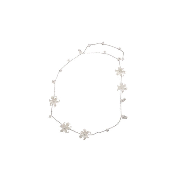 Acrylic Flower Waist Chain Necklace Dualuse Set With Pearls Women's Fashion Jewelry