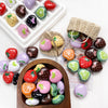 Acrylic Fruit Series Love Beads Mobile Phone Chain Jewelry Accessories With Line Pattern