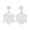Acrylic Geometric Christmas Earrings With Printing Fashion Creative Cute Jewelry For Women