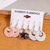 Acrylic Geometric Hoop Earrings Set With Round Or Oval Designs Versatile Unisex Statement Earrings For Women