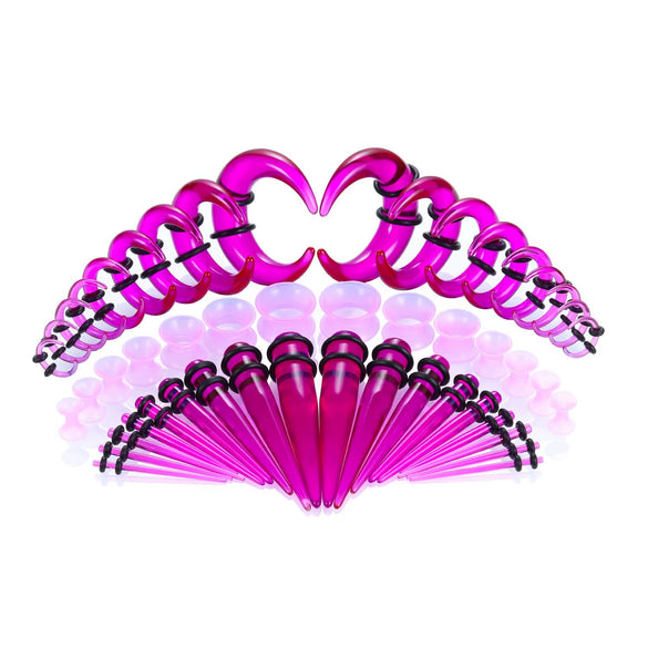 Acrylic Geometric Polishing Hip Hop Ear Horn Set Jewelry