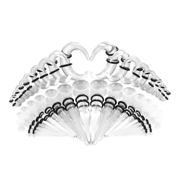 Acrylic Geometric Polishing Hip Hop Ear Horn Set Jewelry