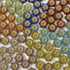 Acrylic Gold Edge Bronzing Flower Jewelry Accessories