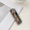 Acrylic Hairpin Square Water Drop Edge Clip With Marble Texture Handmade Women's Hair Accessories