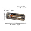 Acrylic Hairpin Square Water Drop Edge Clip With Marble Texture Handmade Women's Hair Accessories