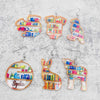Acrylic Handmade Animal Geometric Cartoon Character Earrings For Women Book Lovers