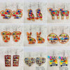Acrylic Handmade Animal Geometric Cartoon Character Earrings For Women Book Lovers