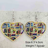 Acrylic Handmade Animal Geometric Cartoon Character Earrings For Women Book Lovers
