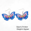Acrylic Handmade Animal Style Earrings With Cartoon Character Geometric Zodiac Patterns