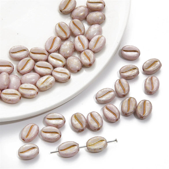 Acrylic Handmade Beaded Jewelry Accessories Coffee Bean Bracelet Mobile Phone Chain