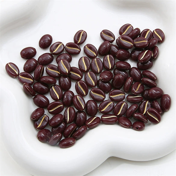Acrylic Handmade Beaded Jewelry Accessories Coffee Bean Bracelet Mobile Phone Chain