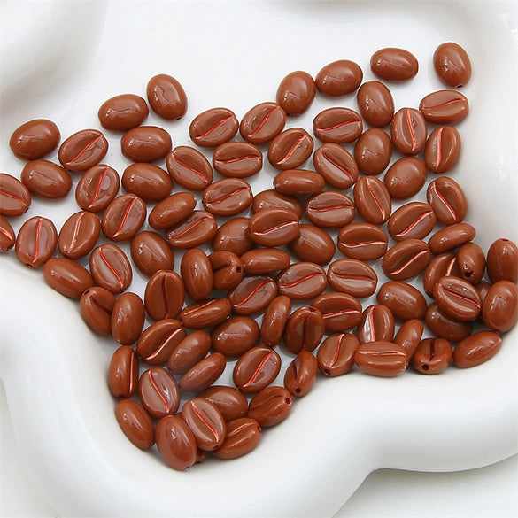 Acrylic Handmade Beaded Jewelry Accessories Coffee Bean Bracelet Mobile Phone Chain