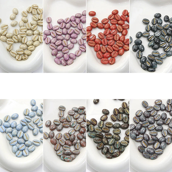 Acrylic Handmade Beaded Jewelry Accessories Coffee Bean Bracelet Mobile Phone Chain