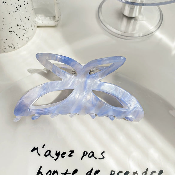 Acrylic Handmade Butterfly Hollow Hair Grab Clip For Women Small Fresh Style