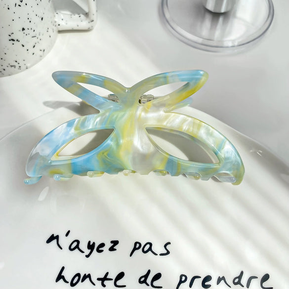 Acrylic Handmade Butterfly Hollow Hair Grab Clip For Women Small Fresh Style