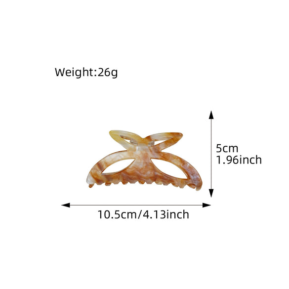 Acrylic Handmade Butterfly Hollow Hair Grab Clip For Women Small Fresh Style