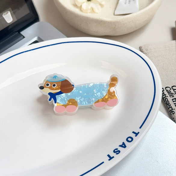 Acrylic Handmade Cute Animal Hair Clip For Women