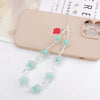 Acrylic Handmade Flower Beaded Mobile Phone Chain Jewelry Accessories Antilost Rope