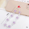 Acrylic Handmade Flower Beaded Mobile Phone Chain Jewelry Accessories Antilost Rope