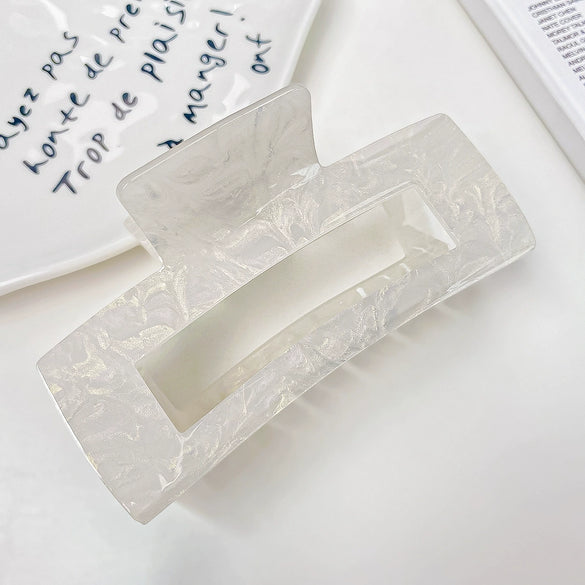 Acrylic Handmade Geometric Floating Flowers Hair Grab Clip For Women