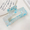 Acrylic Handmade Geometric Floating Flowers Hair Grab Clip For Women