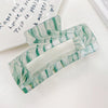 Acrylic Handmade Geometric Floating Flowers Hair Grab Clip For Women