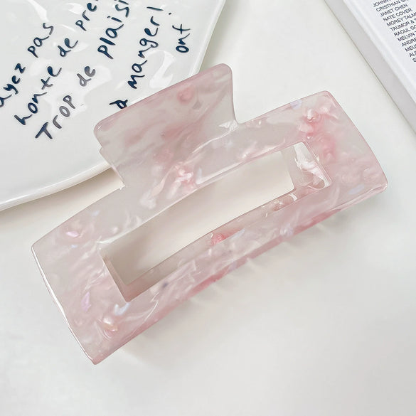 Acrylic Handmade Geometric Floating Flowers Hair Grab Clip For Women
