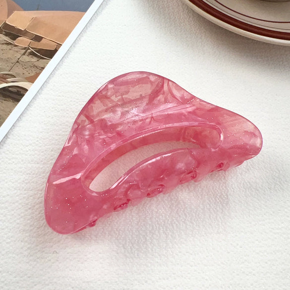 Acrylic Handmade Geometric Hair Grab Clip Fashion Elegant Headwear Accessories For Women