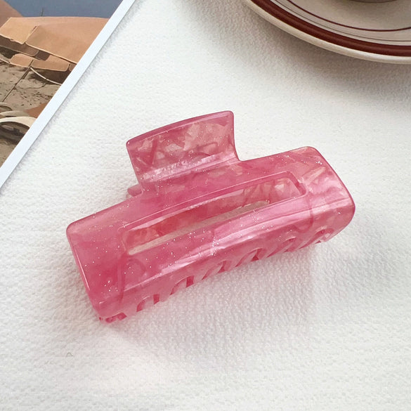 Acrylic Handmade Geometric Hair Grab Clip Fashion Elegant Headwear Accessories For Women