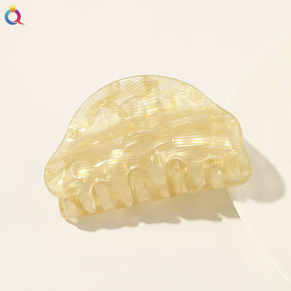 Acrylic Handmade Geometric Sequined Marble Pattern Women's Hair Clip